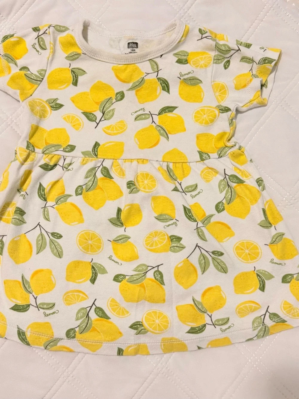 2 Lemon Print Dresses sz. 18 months